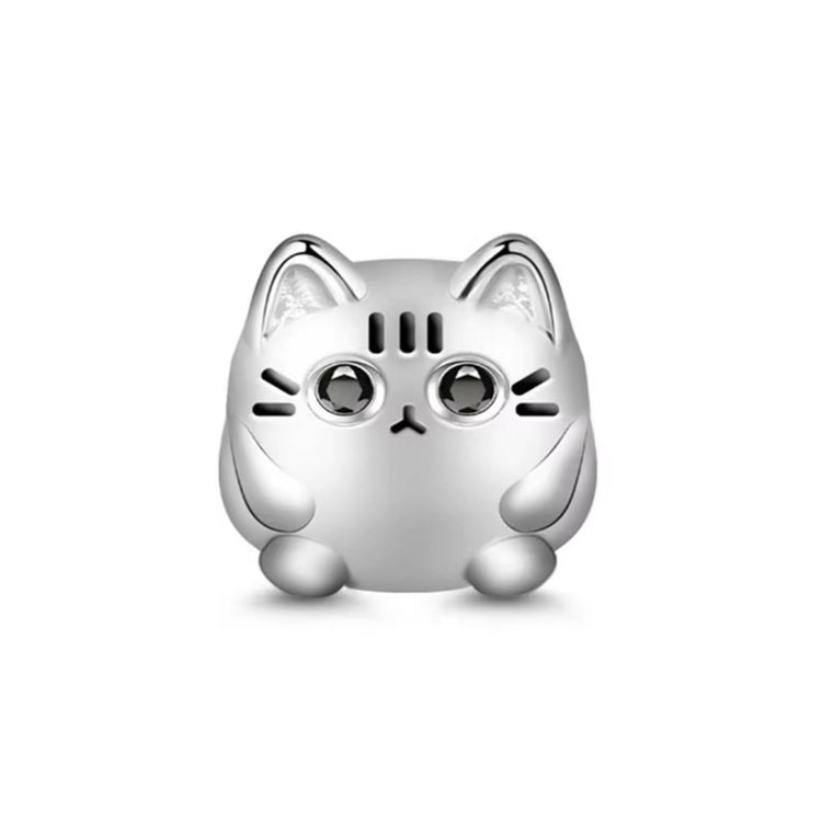 Dije con chapa de plata tipo charm gatito bolita de plata mexicana