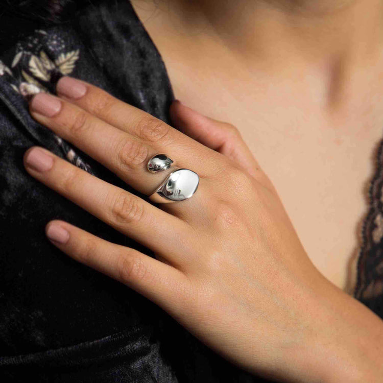 Anillo de Plata barra Oval