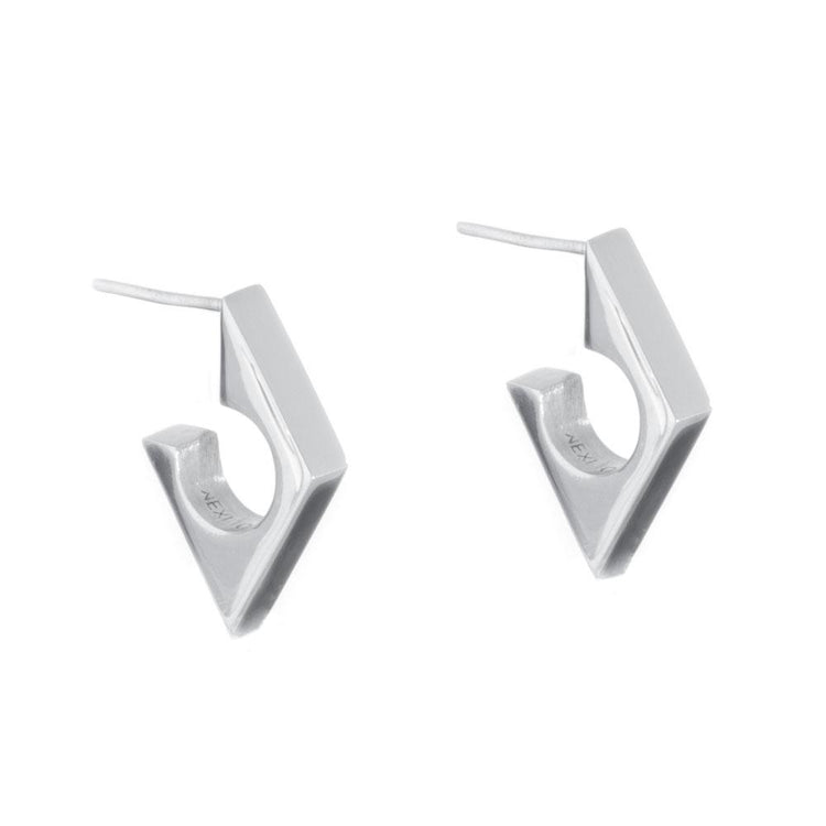Arracadas de plata rombo