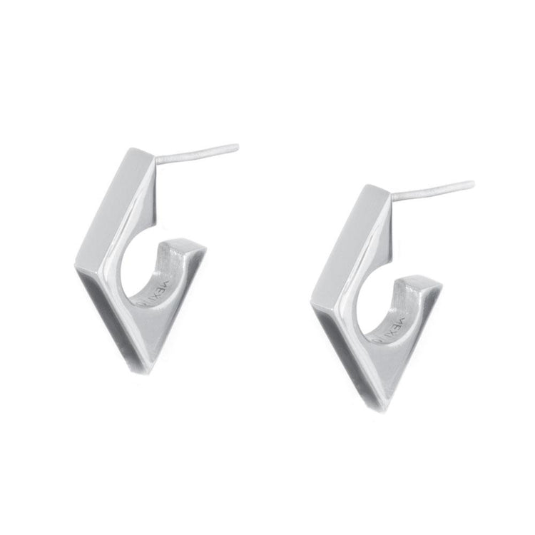 Arracadas de plata rombo