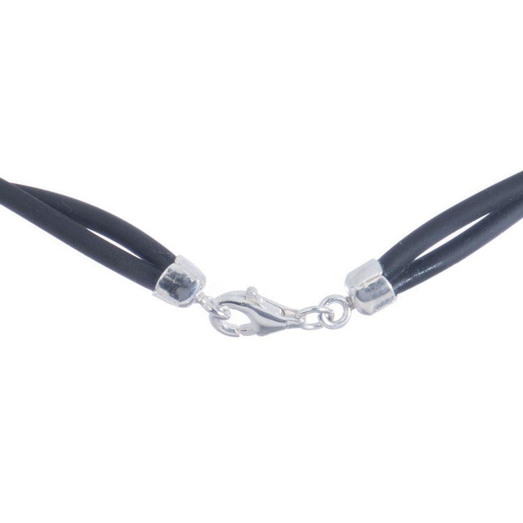 Collar de caucho con eclipse de Plata