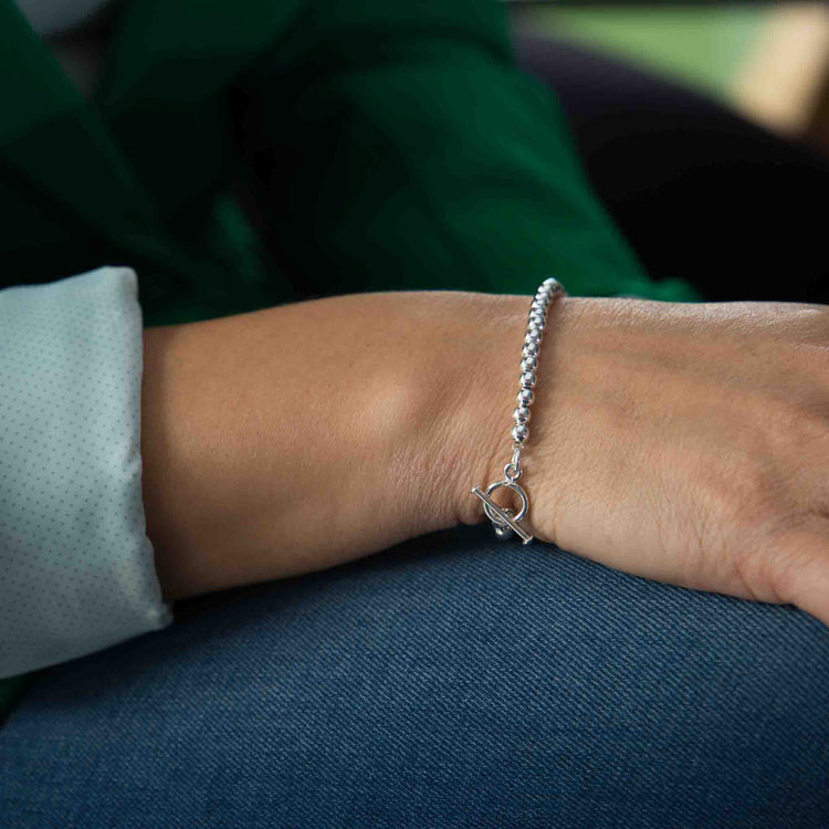 Pulsera de miniesferas de Plata