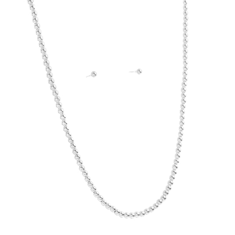 Collar de esferas mini de plata*