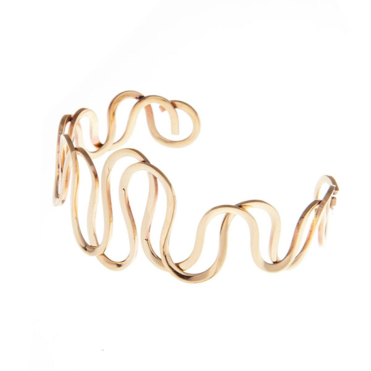 Brazalete Dorado de Tumbaga en Serpentina