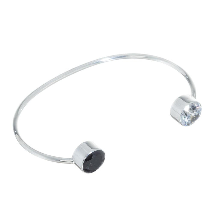 Brazalete de Plata dualidad de zirconias