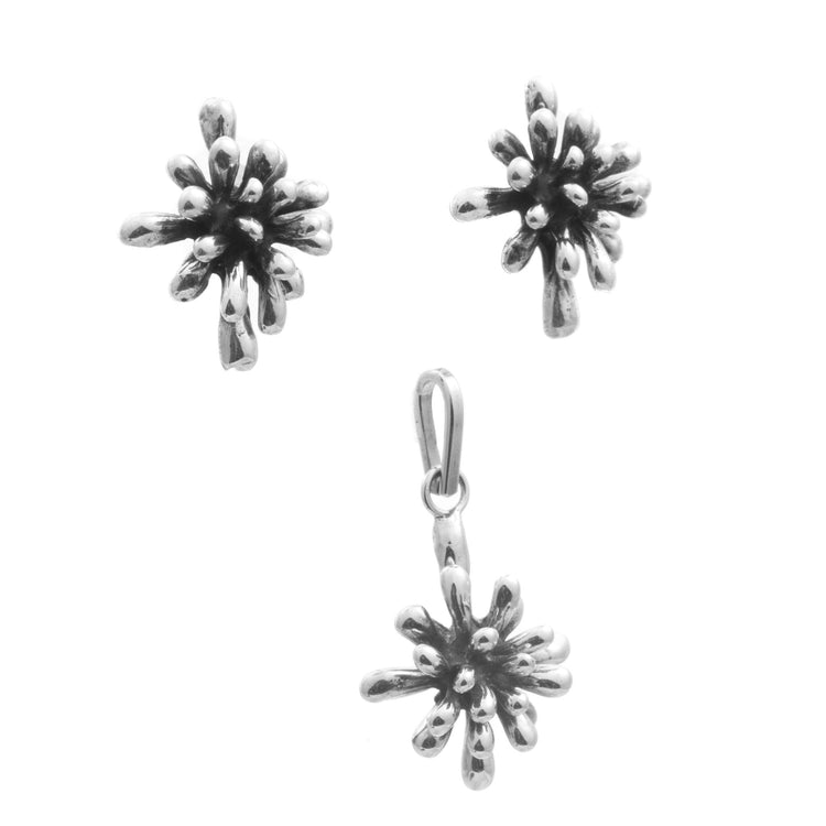 Silver Marine Coral Set
