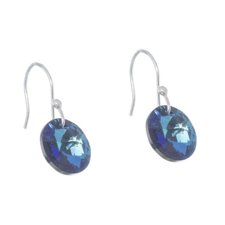 Aretes redondos de cristal esmaltado