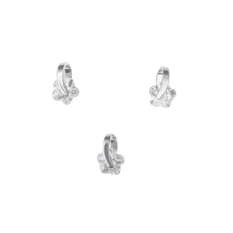 Dije y aretes de Plata con estrellas de zirconia