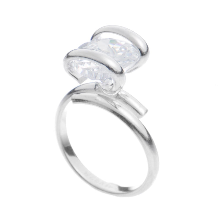 Anillo de Plata con Zirconia Grande