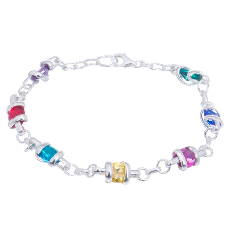 Pulsera de Plata y Zirconias Engarzadas mini