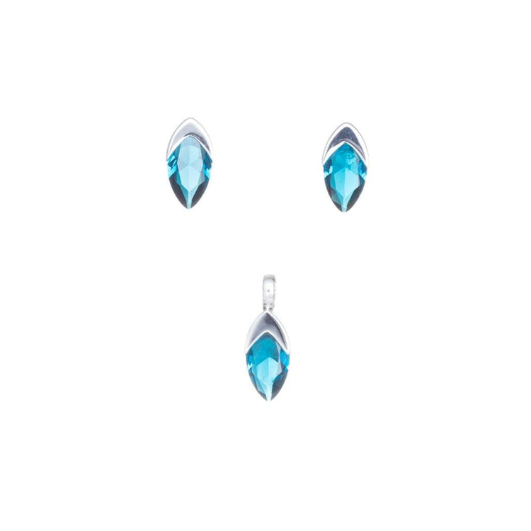 Juego de Plata de lágrimas de cristal