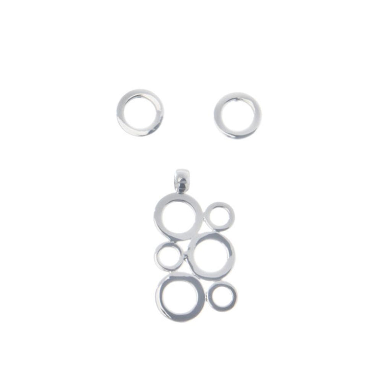 Dije y aretes aros de Plata