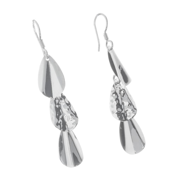 Aretes de Abanico de Plata