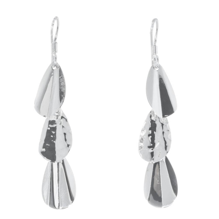 Aretes de Abanico de Plata