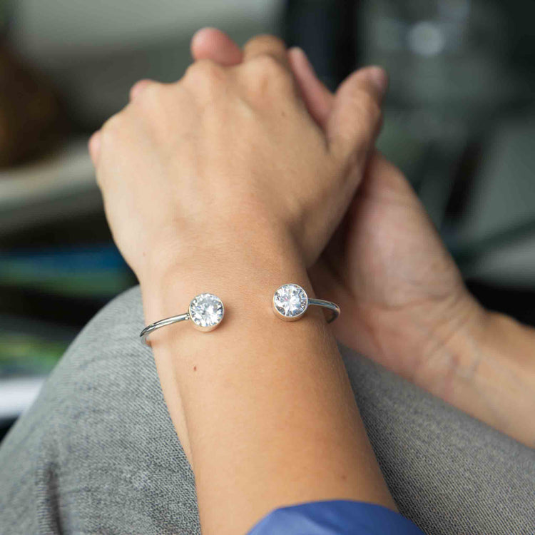 Brazalete de Plata con zirconias blancas