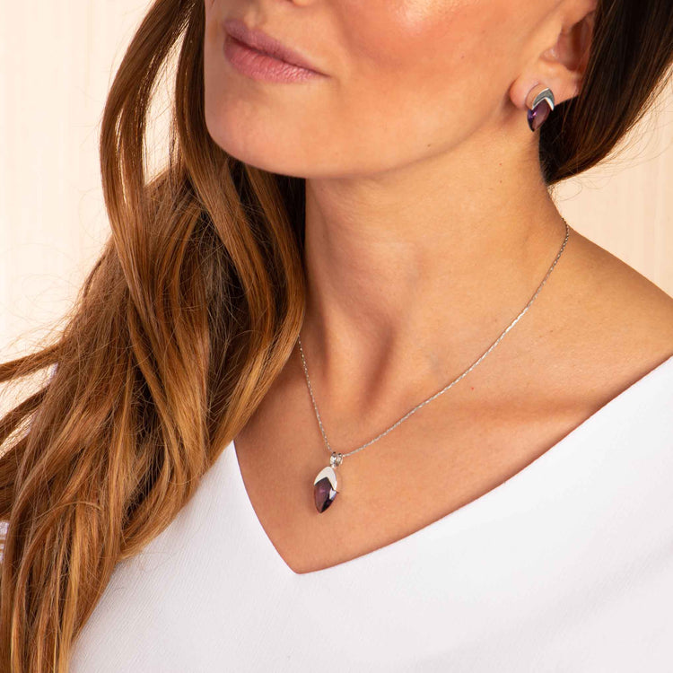 Juego de Plata de lágrimas de cristal