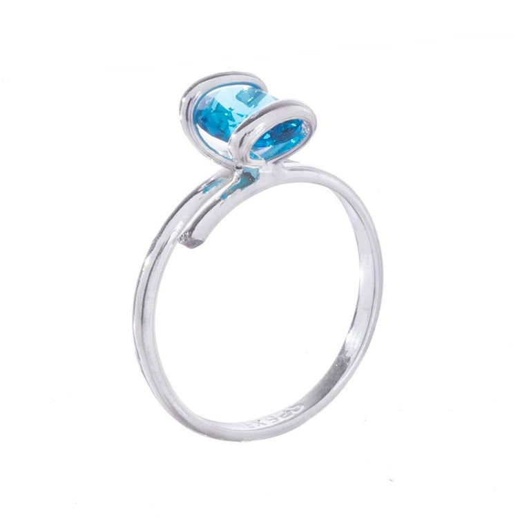 Anillo de plata con ziconia mini