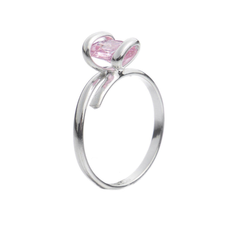 Anillo de plata con ziconia mini