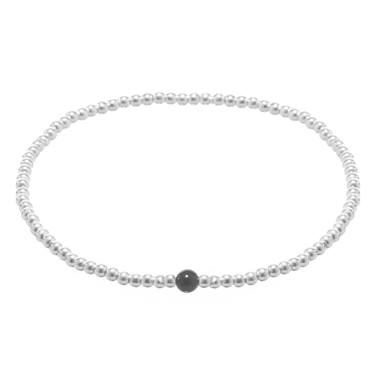 Pulsera de plata con piedras naturales