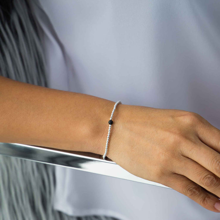 Pulsera de plata con onix