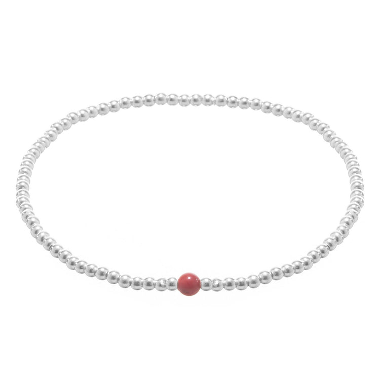 Pulsera de plata con piedras naturales