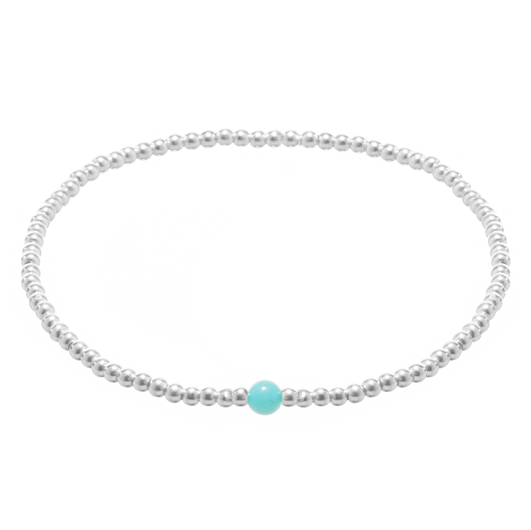 Pulsera de plata con piedras naturales