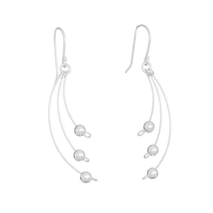 Aretes de medio circulo con esferas