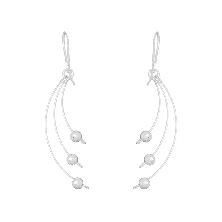 Aretes de medio circulo con esferas