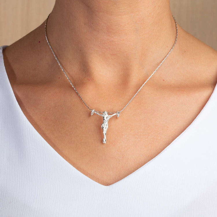 Dije Cristo de plata