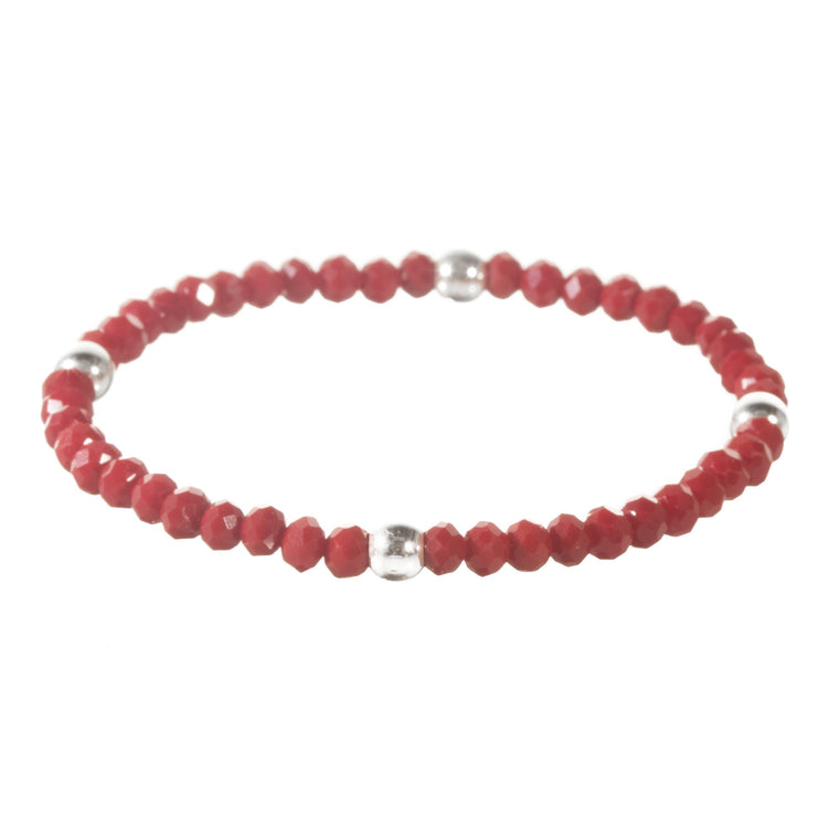 Pulsera de esferas miniatura con plata