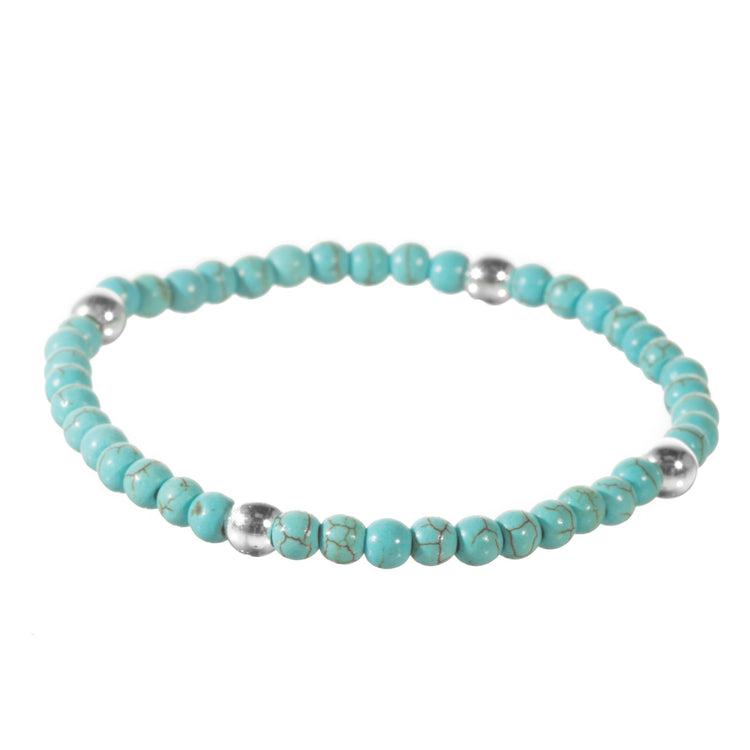 Pulsera de esferas miniatura con plata