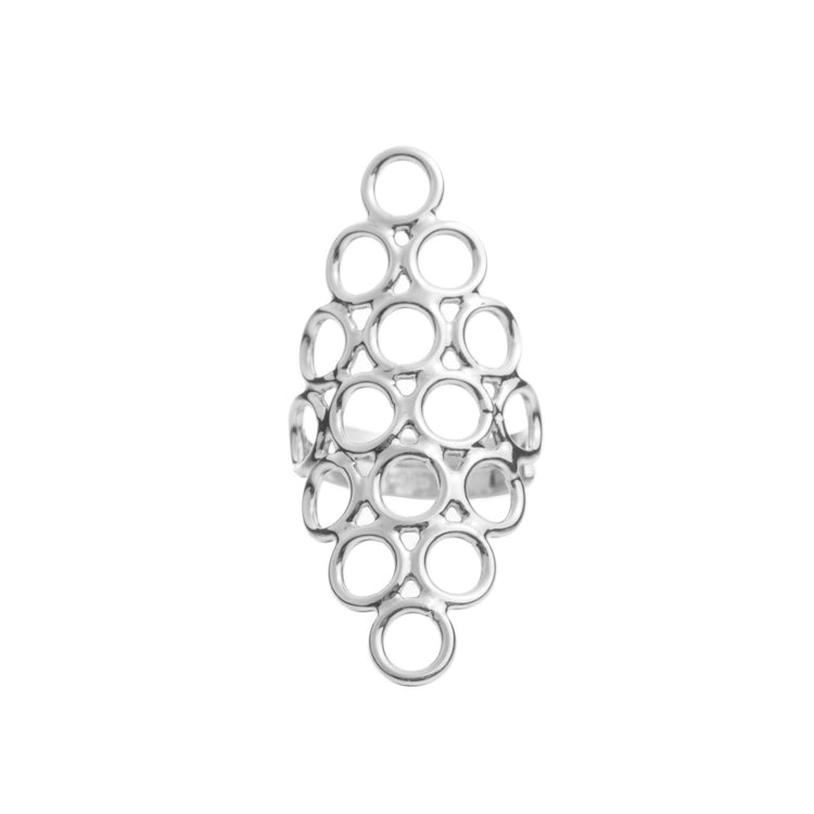 Anillo panal de plata