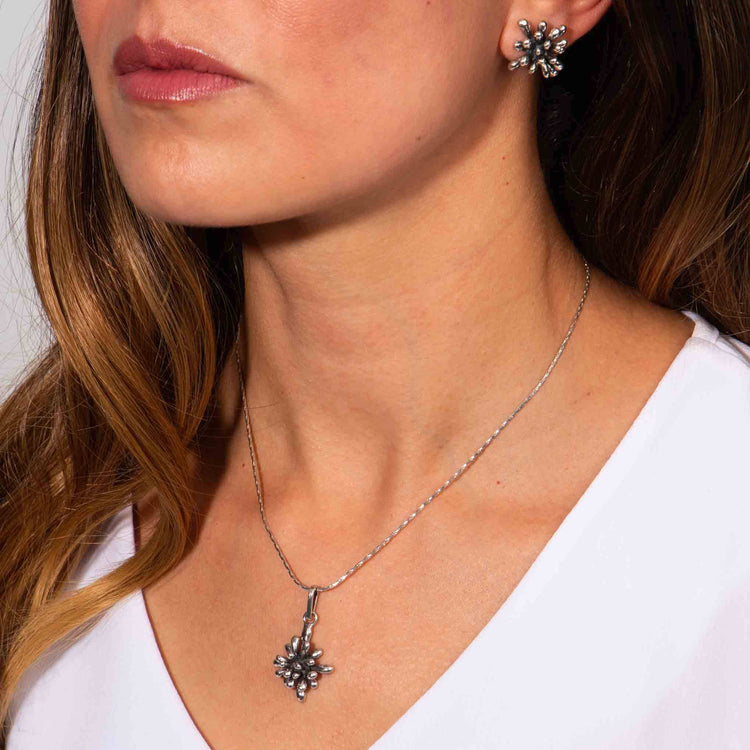 Juego coral marino de plata