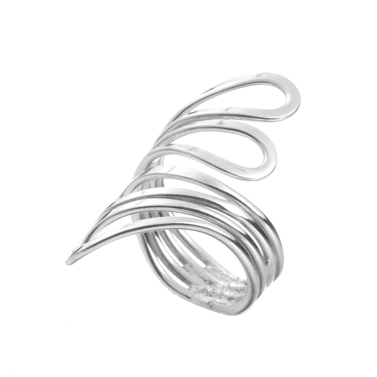 Anillo doble gota de plata mexicana