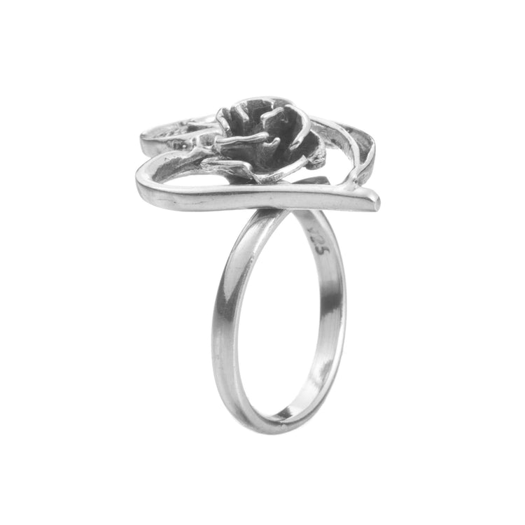 Anillo de corazón de plata mexicana