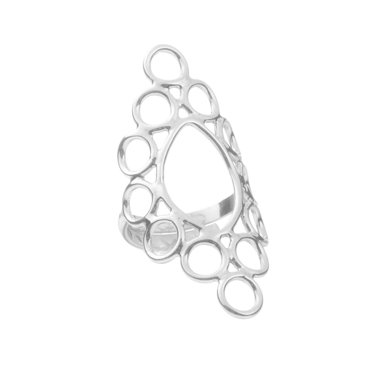 Anillo circulos de plata  de plata mexicana