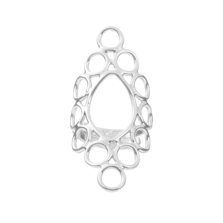 Anillo circulos de plata de plata mexicana