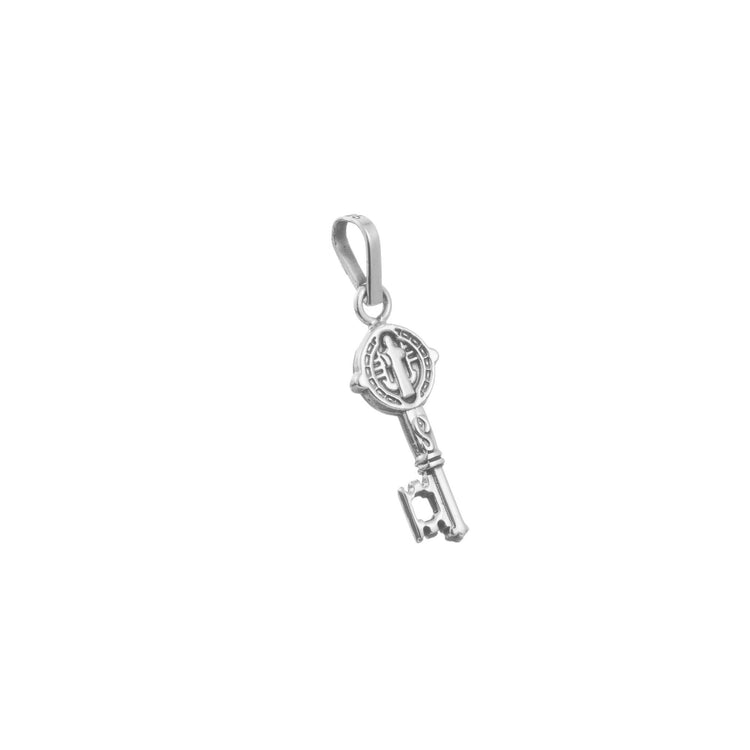 Dije llave San Benito de plata de plata mexicana
