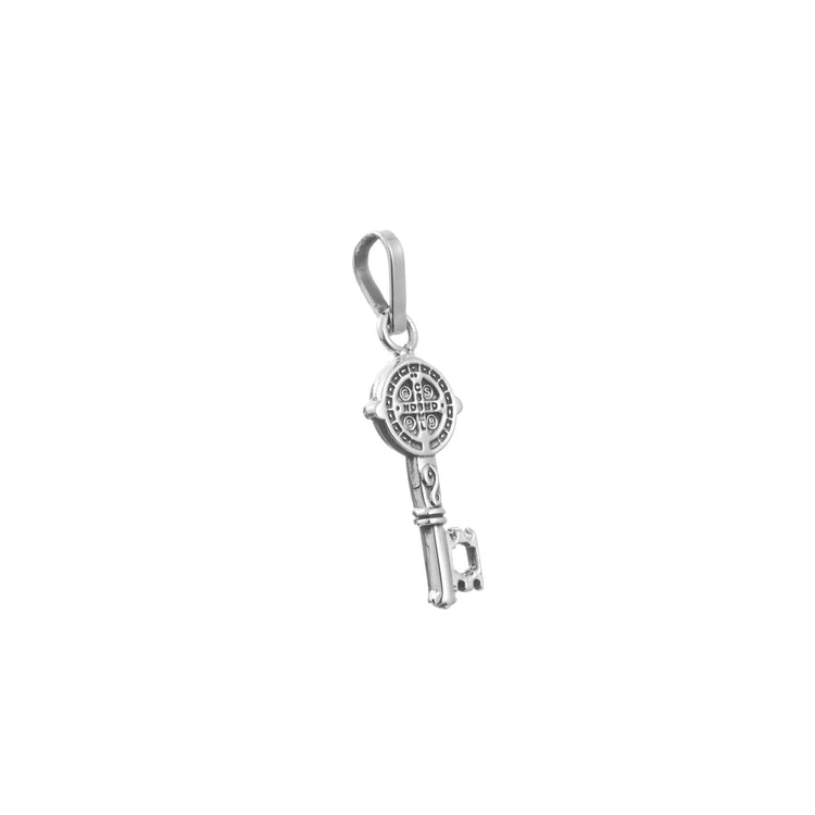 Dije llave San Benito de plata de plata mexicana
