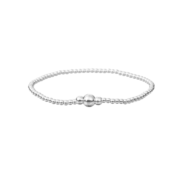 Pulsera esferas continuas de plata de plata mexicana