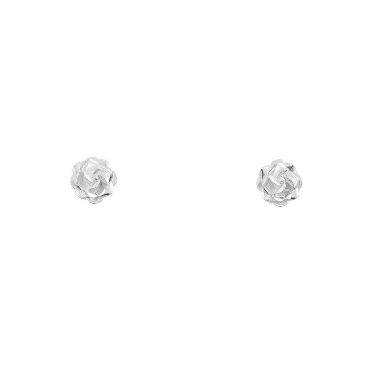 Aretes rosa mini de plata de plata mexicana