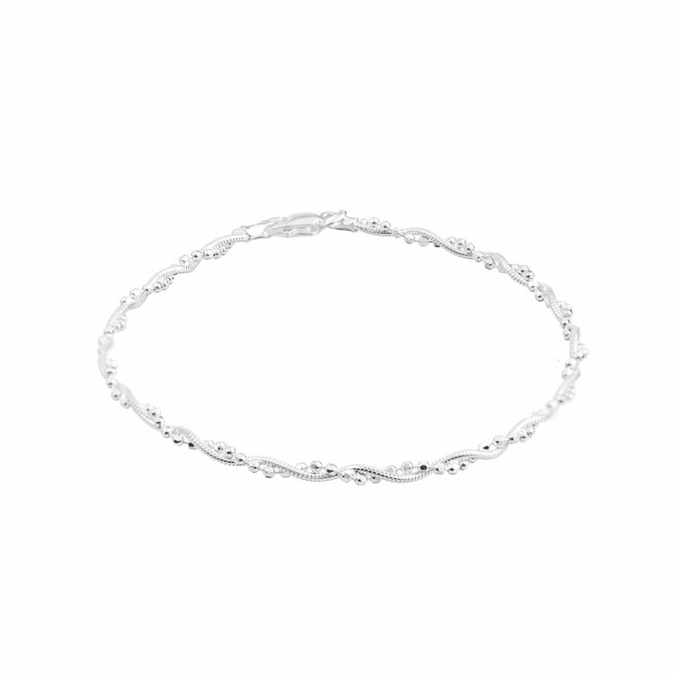 Pulsera enroscada de plata de plata mexicana