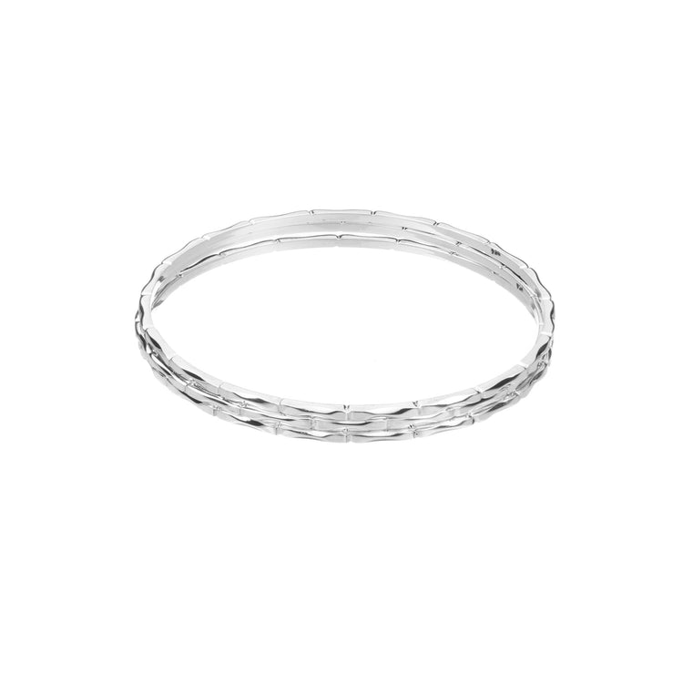 Silver weekend Bamboo Detail Bracelet