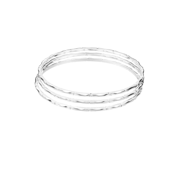 Silver weekend Bamboo Detail Bracelet