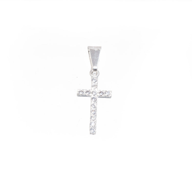 Dije de Cruz con Zirconias de plata mexicana