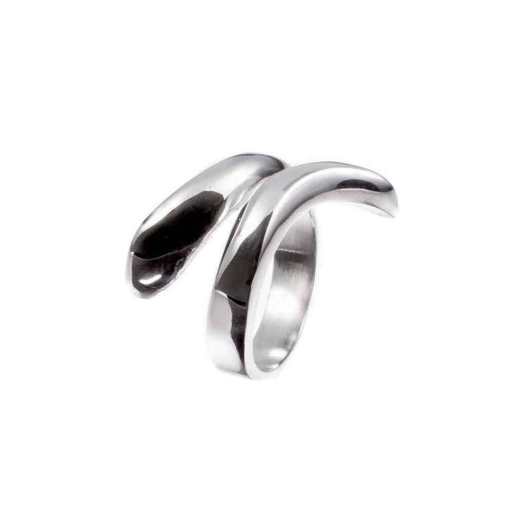 Anillo de Plata Barra Ondulada ajustable