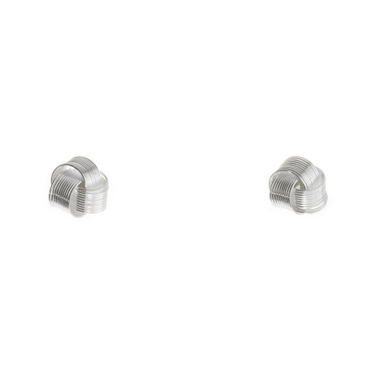 Aretes nudo triangular de Plata