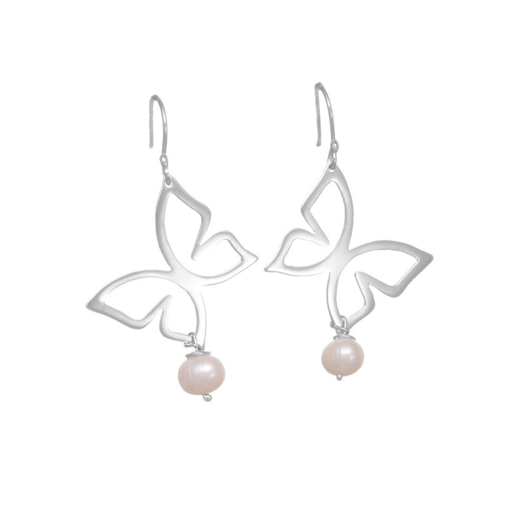 Aretes de Plata en forma de mariposa Cloé