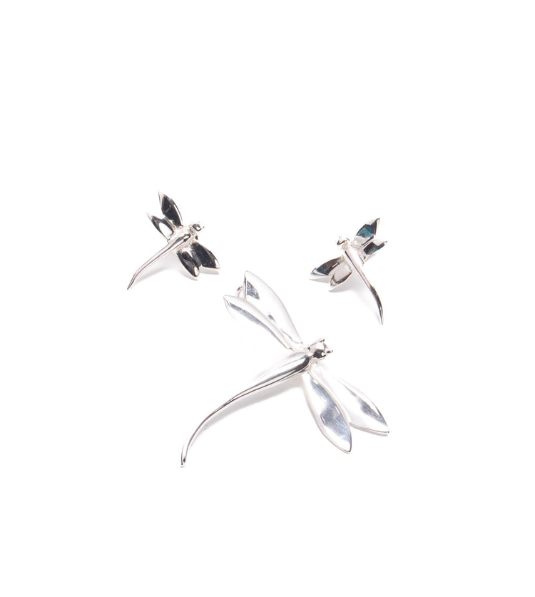 LibelulaTiffany de plata mexicana