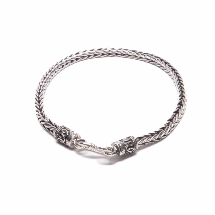Brazalete hombre tejido como la de Ja de plata mexicana